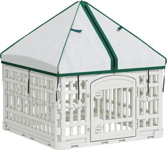 vidaXL Ejercicio De Perro De 4 Paneles Con Techo 60 X 60 X 82 Cm Vidaxl