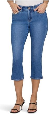 NYDJ Petite Chloe Capri Side Slit Jeans Womens Clothing Blue Paradise : 10P 21, Cotton/Denim/Elastane