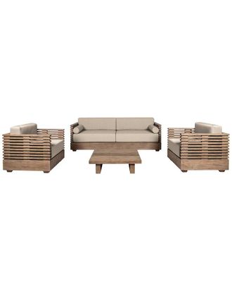 Armen Living Vivid Outdoor Patio 4Pc Conversation Set