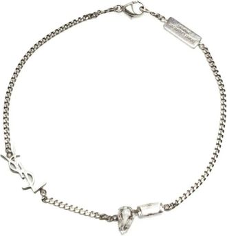 Saint Laurent Cassandre Charm Bracelet - male - Saint Laurent - Necklaces - Gray - ONE SIZE - Accessories