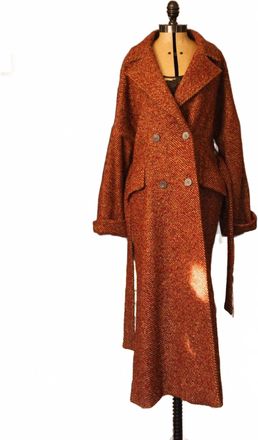 Momoni Womens Alpaca Wool Coat In Bordeaux