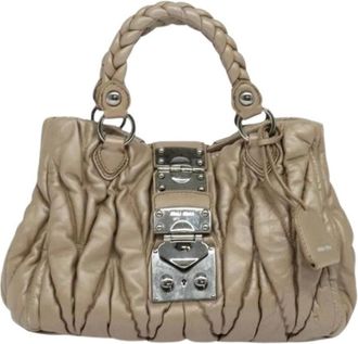 Miu Miu Pre-owned Handbags, female, Beige, Size: ONE SIZE Pre-owned Handbag