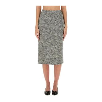 Tory Burch Dames, Rokken, Zwart, Maat: M Tweed