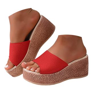 Generic Womens Platform Wedge Sandals Soft Spring Shoes Cork Orthopedic Wedge Slipper for Women, Comfortable Open Toe Summer Sandals for Women 2026, Arch Supp