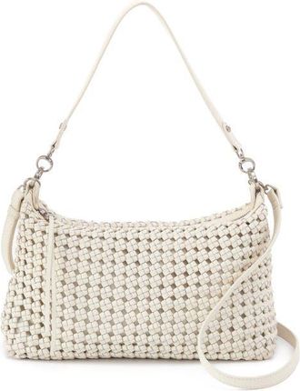 Hobo Avon Woven Leather Shoulder Bag in Whitecap at Nordstrom