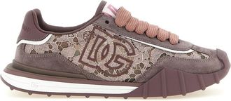 Dolce & Gabbana Purple Floral Sneakers