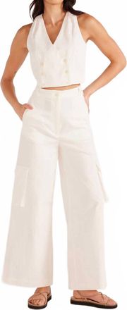 Minkpink Lottie Cargo Pant In White