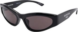 Balenciaga Bb0387S Zonnebril - unisex - Accessoires - Zwart - Maat: 58 MM Nylon