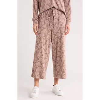 Bobeau Jacquard Wide Leg Pants in Vintage Rose at Nordstrom Rack, Size X-Small