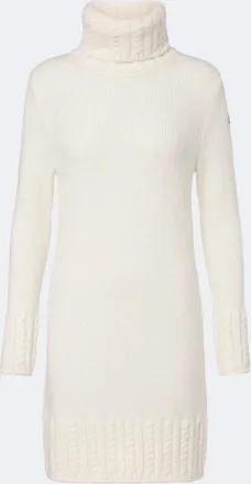 Moncler Turtleneck alpaca and wool-blend minidress