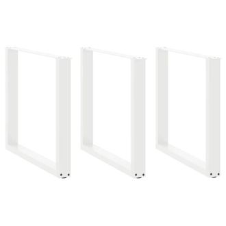 Berkfield Home Coffee Table Legs U-Shaped 3 pcs White 80x(72-73) cm Steel