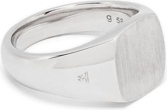 Tom Wood Kay satin-finish ring - unisex - White Rhodium Plated Sterling Silver/Recycled Sterling Silver - 62