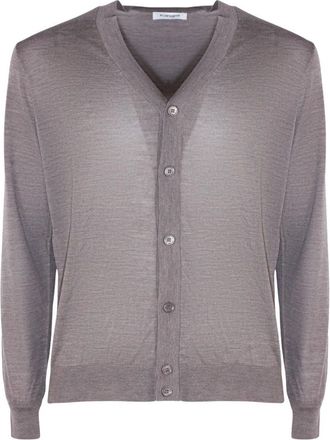 KANGRA Cardigan in pura lana vergine - - Knitwear - Uomo - Grigio - 2XL