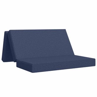 vidaXL Sof&aacute; Cama Plegable 120 X 67 X 45 Cm Azul Vidaxl