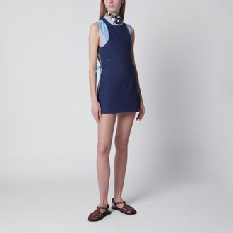 Miu Miu Short ink-colored gabardine dress