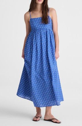 Madewell Empire Waist Midi Dress in Retro Blue at Nordstrom, Size Xx-Small
