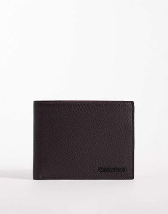 Valentino History - Portafoglio nero con interno bordeaux a contrasto