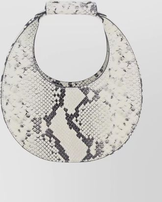 Staud circular snake print shoulder bag