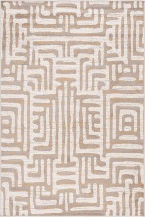 Safavieh Alfombra de polipropileno blanco/morado, 122 x 183 cm
