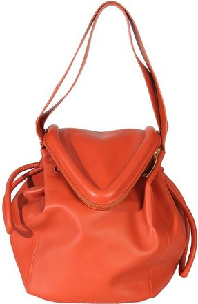 Bottega Veneta Orange Leather Beak Tote (Authentic Pre-Loved)