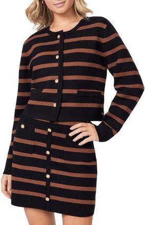 Scotch & Soda Stripe Cardigan in Black Night/Brown at Nordstrom Rack, Size Medium