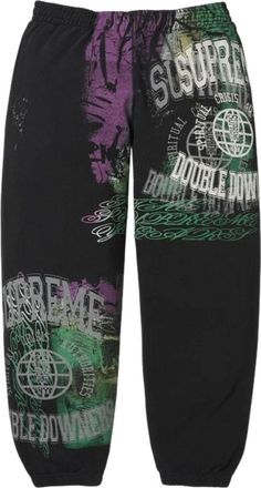 SUPREME SS26 Overprint Sweatpant Black SUP-SS26-368-BLK