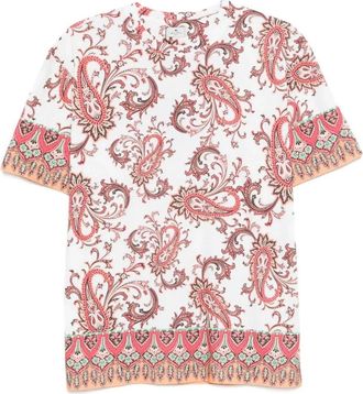 Etro T-shirt met Paisley Print - Heren - T-shirts - Veelkleurig - M - Katoen - Tops