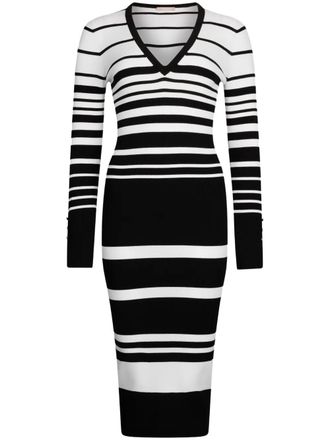 Liu Jo striped midi dress - Black
