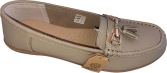 Jo & Joe Ladies Leather Loafer Shoes Plimsole Pumps Womens Flat Shoes Smoke Size UK 4 EU 44