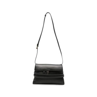 Moschino Borsa a Spalla in Pelle con Fibbia - - Bags - Donna - Nero - ONE SIZE