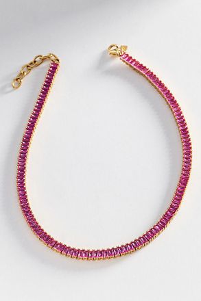Crystal Haze Baguette Necklace