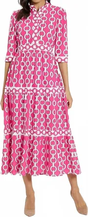 Jude Connally Candy Dress In Grand Chains Watermelon
