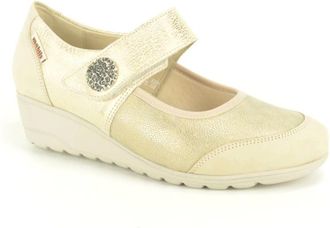 Mephisto Schoenen, Dames, Beige, 38 EU, Beige/Goud Lambal +velcro DZ