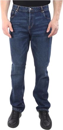 John Richmond Shakem Straight Leg Jeans - Heren - Slim Fit Jeans - Blauw - W32 - Katoen - Jeans