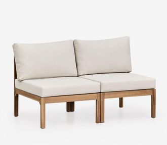 Sklum Sklum - Sof&aacute; Modular De Jard&iacute;n De 2 Piezas En Madera De Acacia Branson