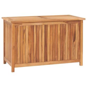 Berkfield Home Garden Storage Box 90x50x58 cm Solid Teak Wood in Brown | Size: 90 x 50 x 58 cm
