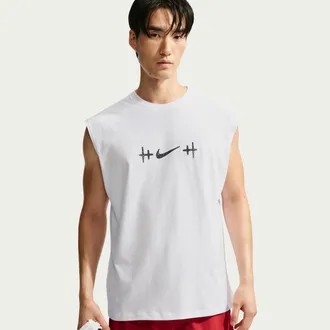 Nike Mens N.A.C. Sleeveless T-Shirt in White | IM6159-100