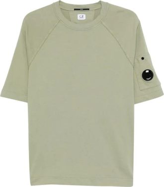 C.P. Company T-shirt met zak op de mouw - Heren - T-shirts - Groen - XS - Katoen - Tops