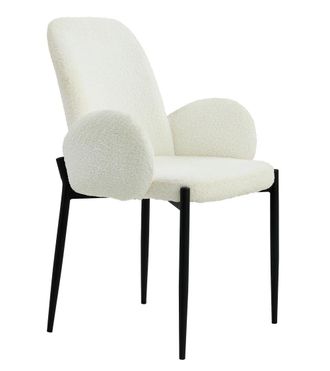 Home Heavenly Pack 2 sillas tapizadas borreguito blanco