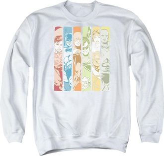 Gildan DC Comics Justice League Columns Adult Crewneck Sweatshirt