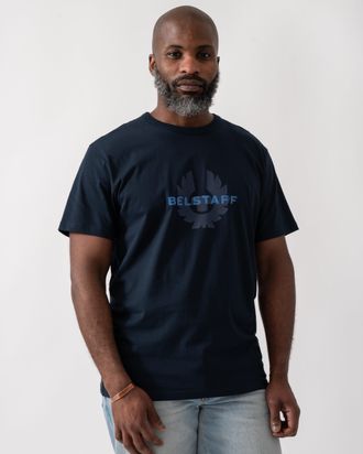 Belstaff Mens Surface T-Shirt in Dark Blue Cotton - Size X-Large