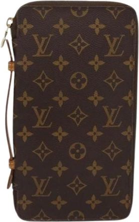 Louis Vuitton Pre-owned Canvas Clutch - Dames - Vintage Clutch - Bruin - ONE Size - Vintage