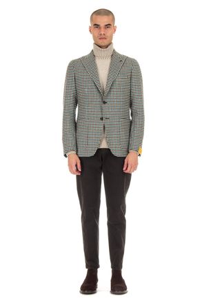 Tagliatore Montecarlo Virgin Wool Houndstooth Jacket