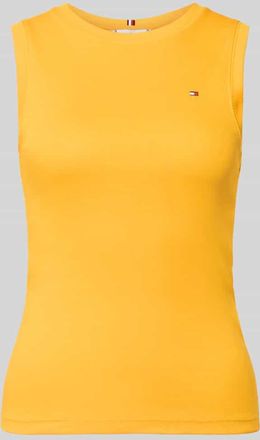 Tommy Hilfiger Slim Fit Tank Top aus reiner Baumwolle Modell SLIM CODY in DUNKEL GELB, Gr&ouml;&szlig;e XL