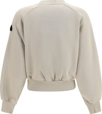 Moose Knuckles Womens Crewneck Sweater Alabaster Cotton; Polyester Sweatshirts