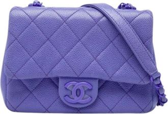 Chanel Pre-owned Incognito Crossbody Bag - Dames - Vintage Schoudertas - Paars - ONE Size - Su&egrave;de - Vintage