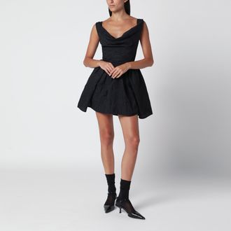 Vivienne Westwood Abito smanicato nero in jacquard