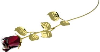 OEM Gran Rosa Burdeos Dorada Con Grabado De Flor Eterna Tama&ntilde;o: 30 Cm Sku: Bg1765rr