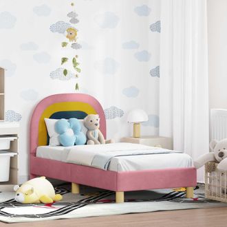vidaXL Vidaxl Struttura Letto Per Bambini Con Testata Rosa 70 X 140 Cm