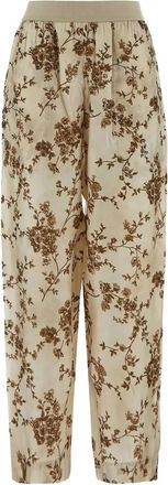 Uma Wang Pantaloni a fiori - Toni neutri